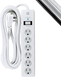 GE 14014 6-Outlet Surge Protector Power Strip 8ft