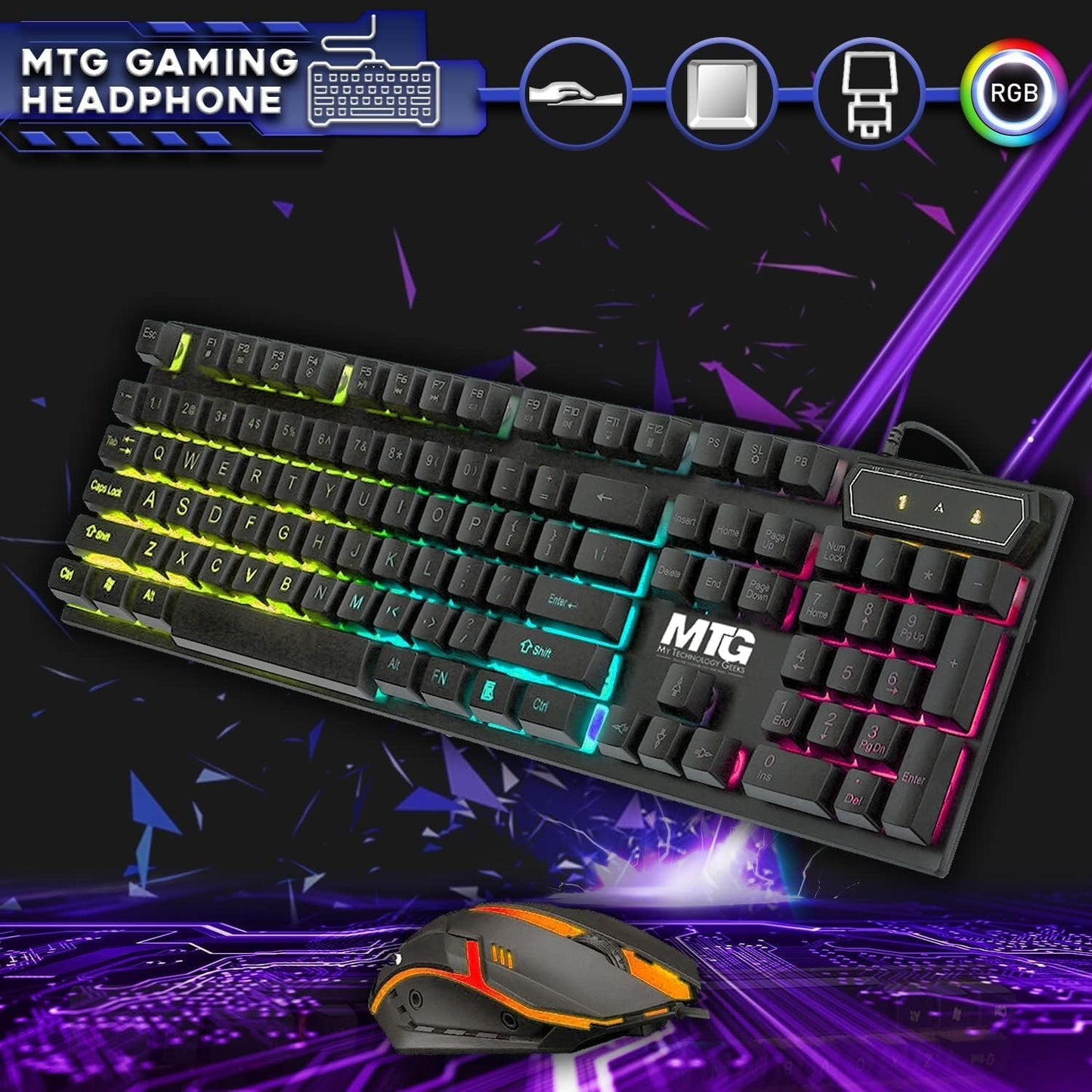 HP Core i5 ProDesk: 16GB, 256GB SSD, 27" Monitor, RGB (Renewed)