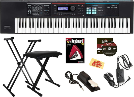 Roland AUS-JUNO-DS76-COMBO-STD 76-Key Synthesizer Bundle