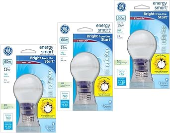 GE 70971-3pk 15W CFL Energy Smart Light Bulbs 3-Pack