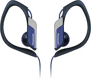 Panasonic RP-HS34-A Sports Clip Earbud Headphones - Blue — main product image