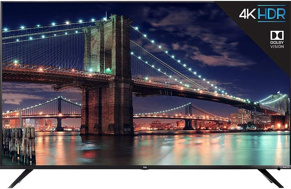 TCL 55R617 55-Inch 4K Roku Smart TV (Renewed)