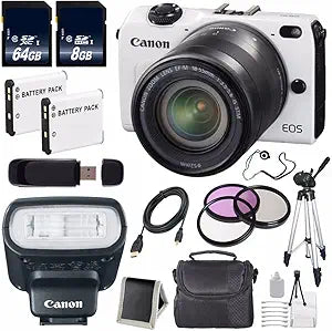 Canon EOSM2 WHITE 18-55 EF-M STM Lens Kit