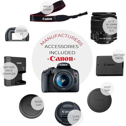 Canon Canon EOS Rebel T7 DSLR Camera Bundle with 18-55mm Lens (Renewed)