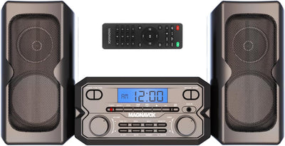 Magnavox MM435M-BK Compact CD Shelf System with Bluetooth