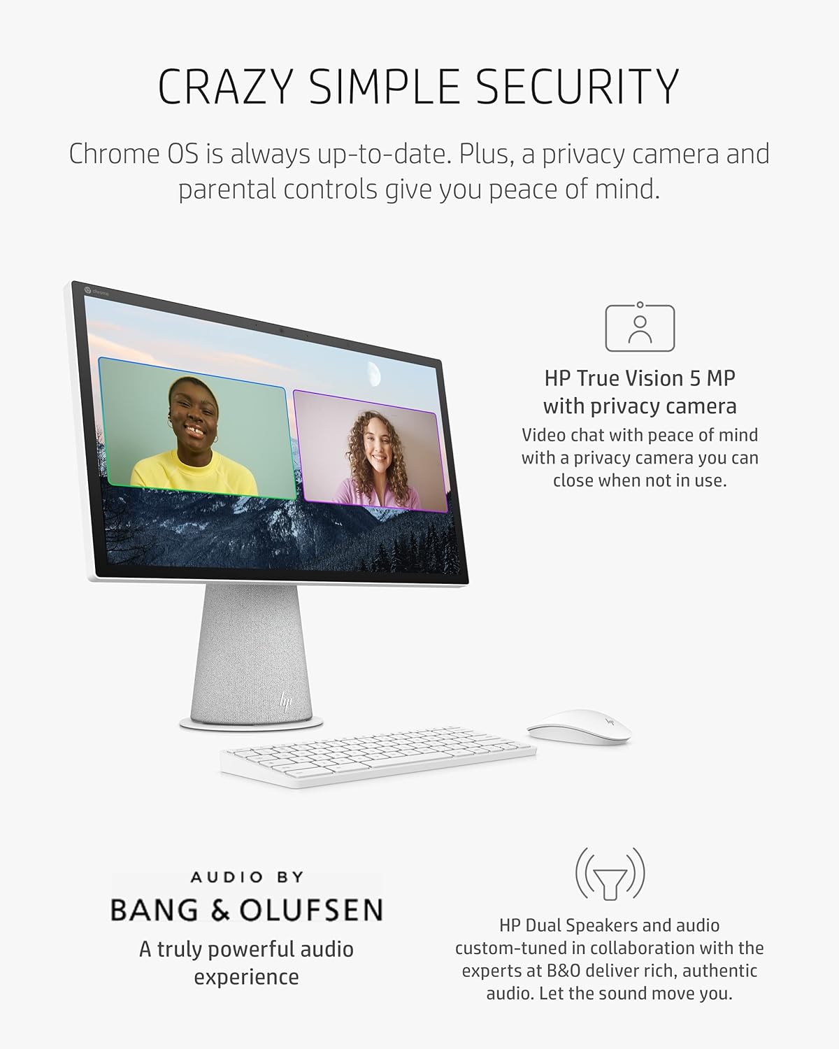 HP Chromebase 21.5" All-in-One - Pentium, 4GB, 128GB SSD, Touchscreen (Renewed)