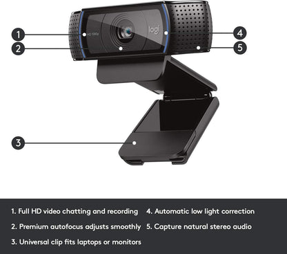 Logitech 960-000764 HD Pro Webcam C920 Renewed