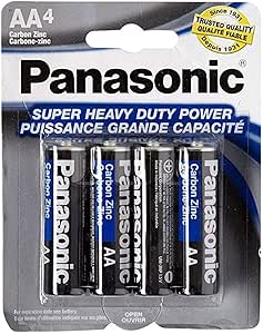 Panasonic 5741 AA Super Heavy Duty Carbon Zinc Batteries (8-Pack)