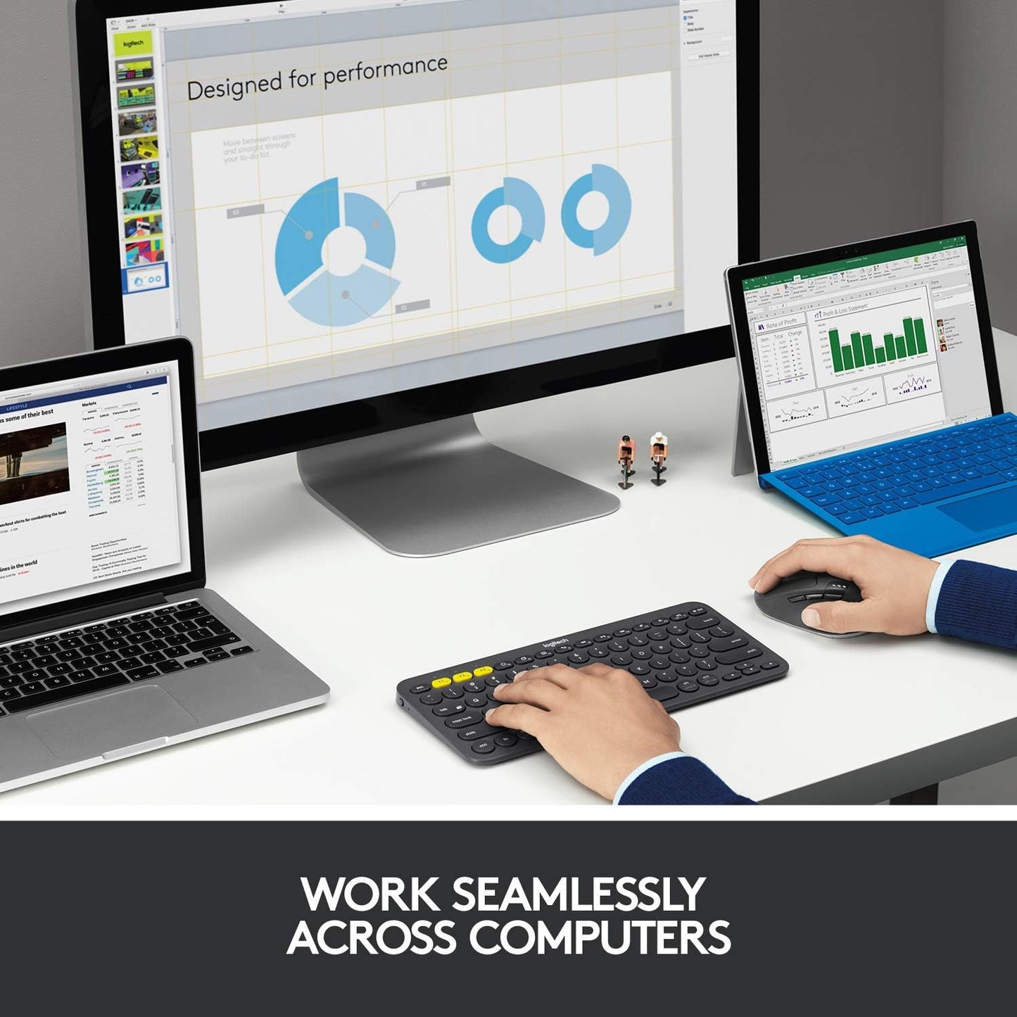 Logitech M720 Triathlon Wireless Mouse - Renewed