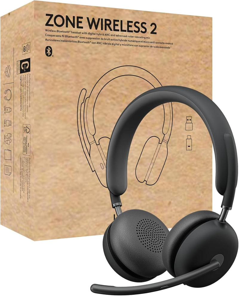 Logitech 981-001151 Zone Wireless 2 ANC Bluetooth Headset — main product image