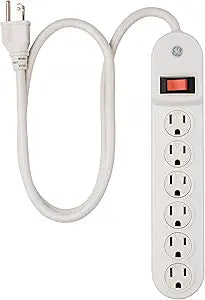 GE JASHEP55248 6-Outlet Power Strip 3ft Extension Cord — main product image