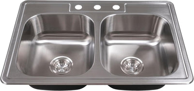 MSI AMZ-STLSNKS-0012 Stainless Steel Kitchen Sink Double Bowl