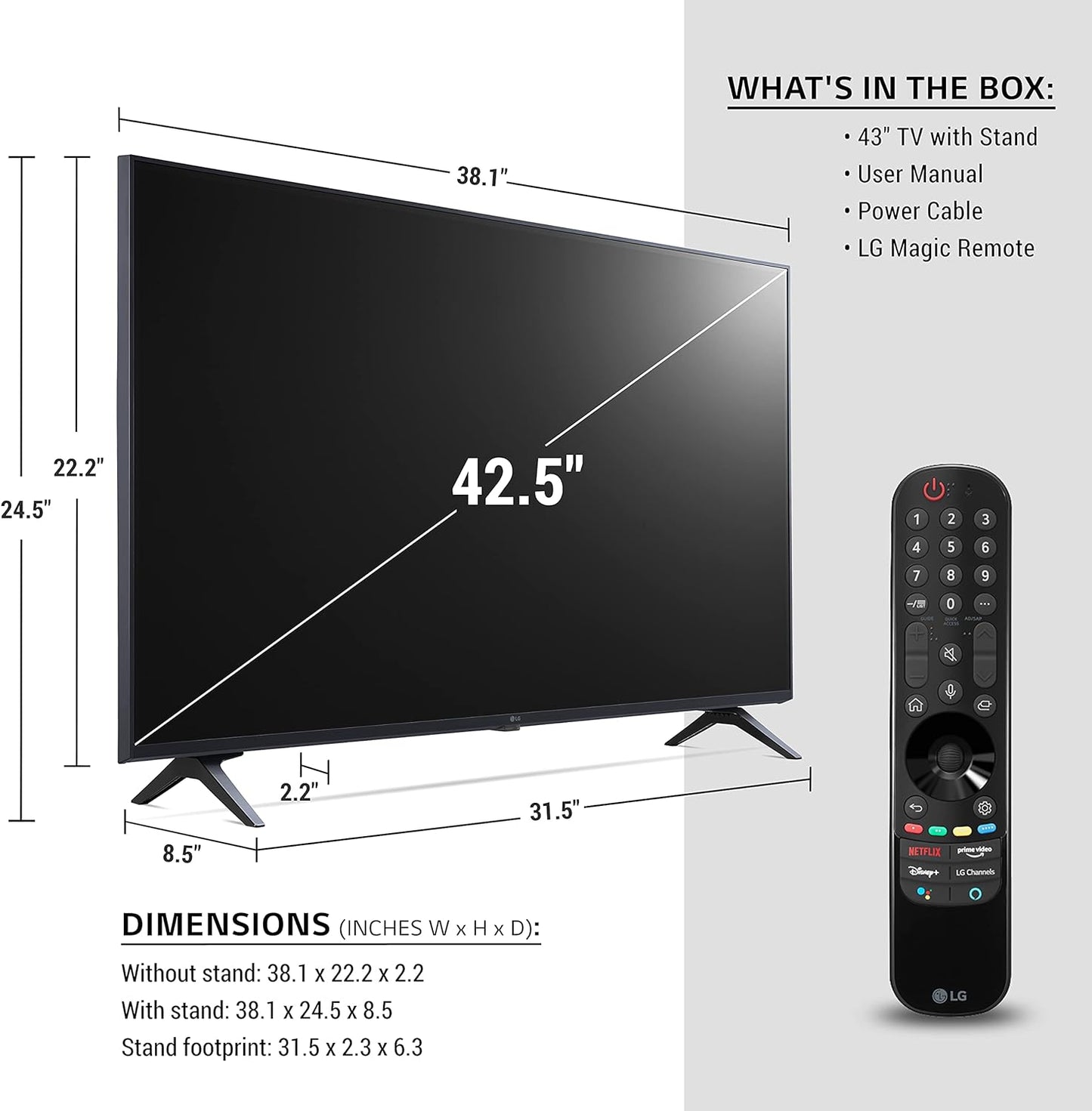 LG 43UP8000PUR 43-Inch 4K UHD Smart LED TV