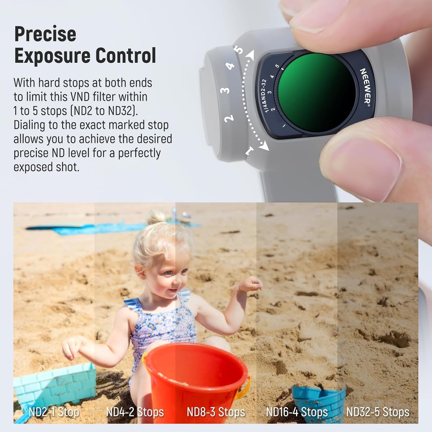 NEEWER FL-83 DJI Osmo Pocket 3 Magnetic ND Mist Filter Kit