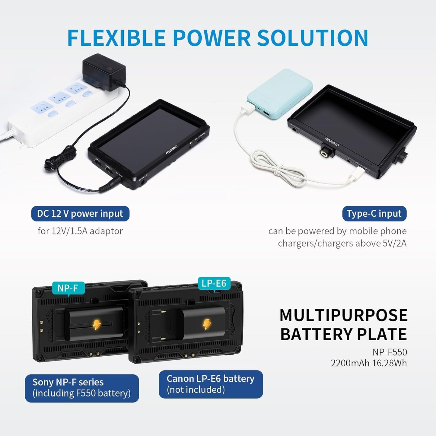 FEELWORLD 5.5 Inch S55V3 Camera Field Monitor