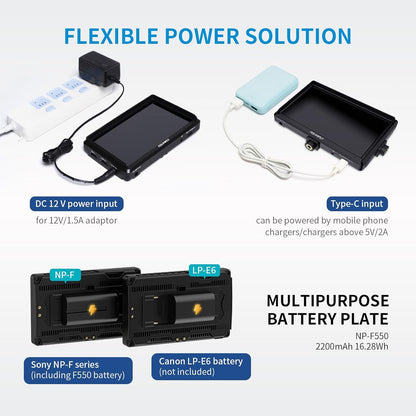 FEELWORLD 5.5 Inch S55V3 Camera Field Monitor