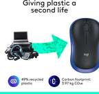 Logitech 910-003636 M185 Wireless Mouse - Blue