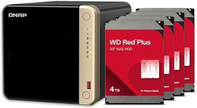 QNAP TS-464-8G 12TB NAS Preconfigured RAID 5 WD Red Plus