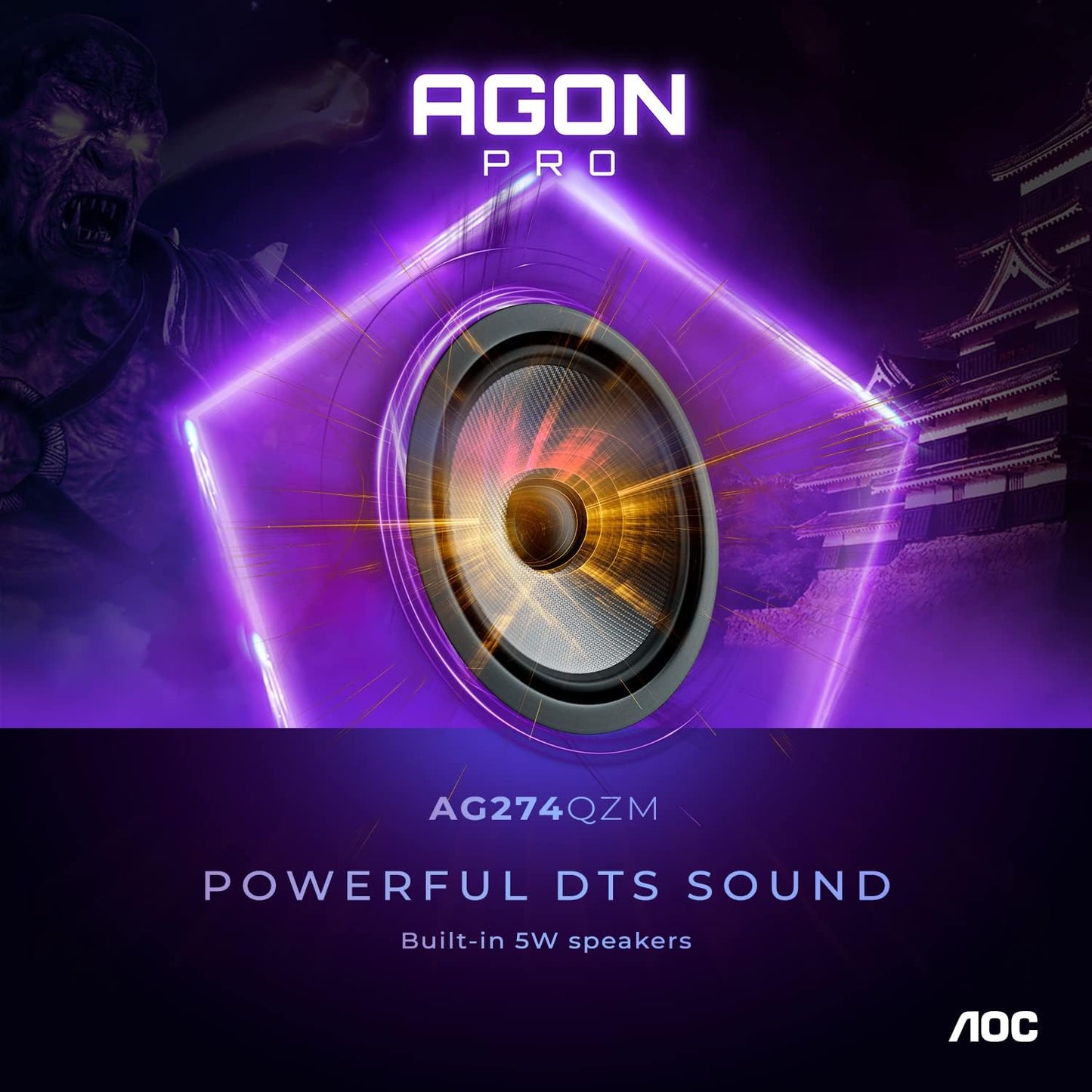 AOC AG274QZM 27" 240Hz QHD G-SYNC Gaming Monitor