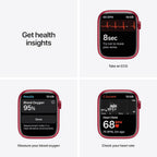 Apple Series 7 Watch (GPS, 45mm) Red Aluminum (Renewed)