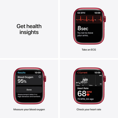Apple Series 7 Watch (GPS, 45mm) Red Aluminum (Renewed)