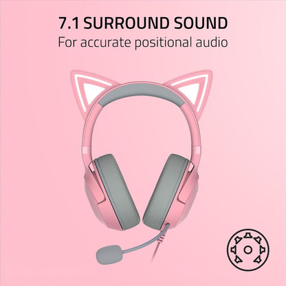 Razer RZ04-04730100-R3U1 Kraken Kitty V2: Pink RGB Headset