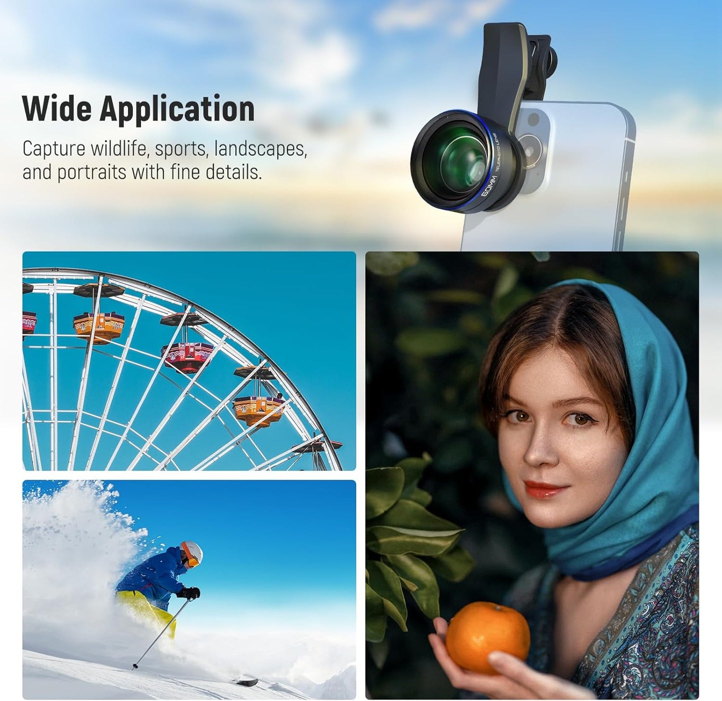 Neewer 10104552 2X Telephoto Lens Phone Clip