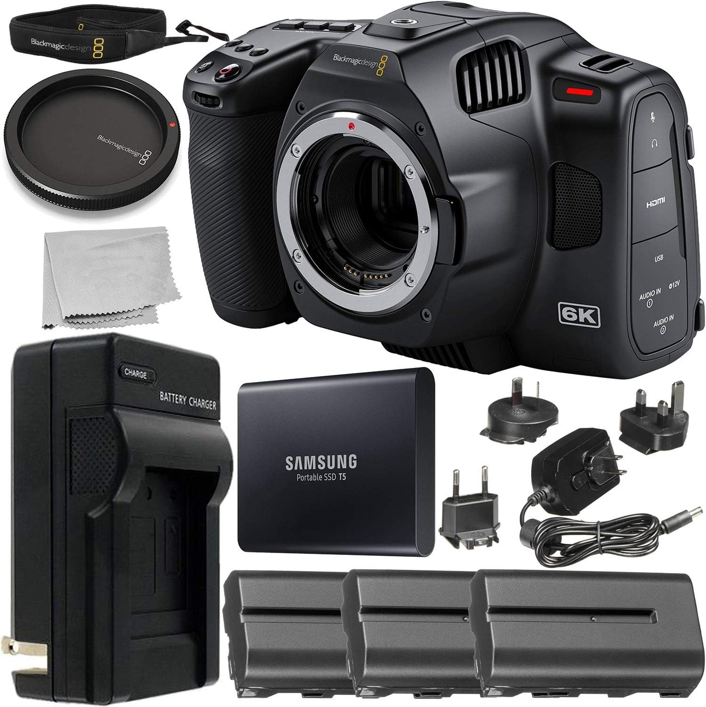 Blackmagic Design gen 5 Pocket Cinema 6K Pro Camera EF Mount SSD Bundle