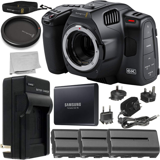 Blackmagic Design gen 5 Pocket Cinema 6K Pro Camera EF Mount SSD Bundle