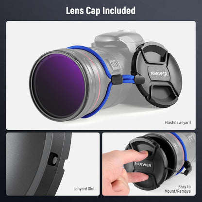 Neewer 10104786 82mm ND2-400 Variable Filter