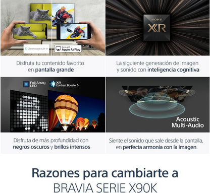 Sony CRT2SNXR75X90K 75" BRAVIA XR 4K Google TV Renewed