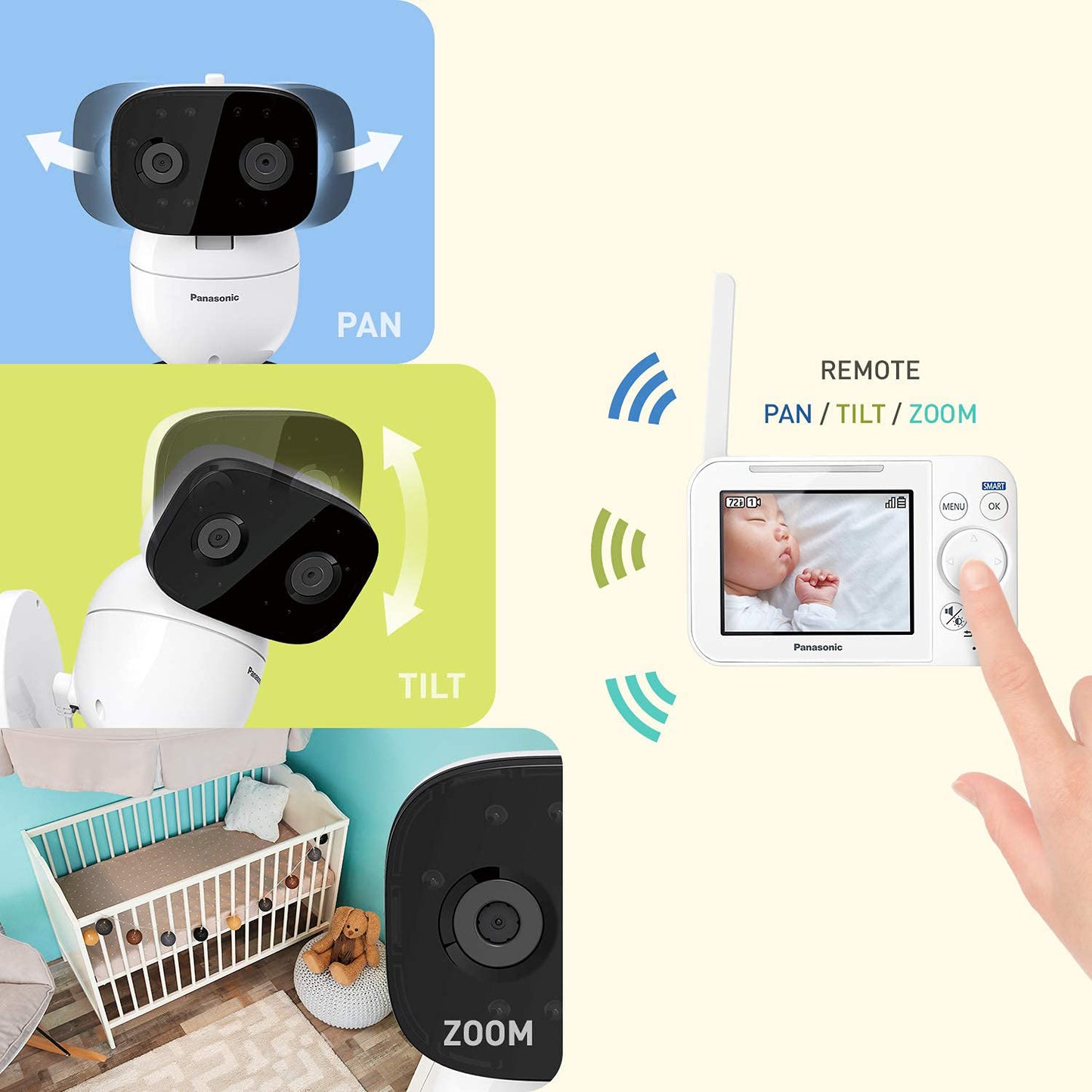 Panasonic KX-HN4101W Long Range Video Baby Monitor