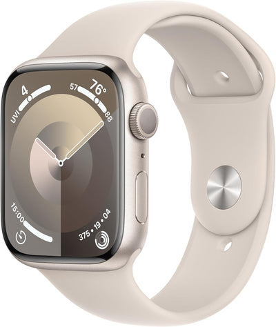 Apple MR973LL/A Watch Series 9 GPS 45mm Starlight Renewed