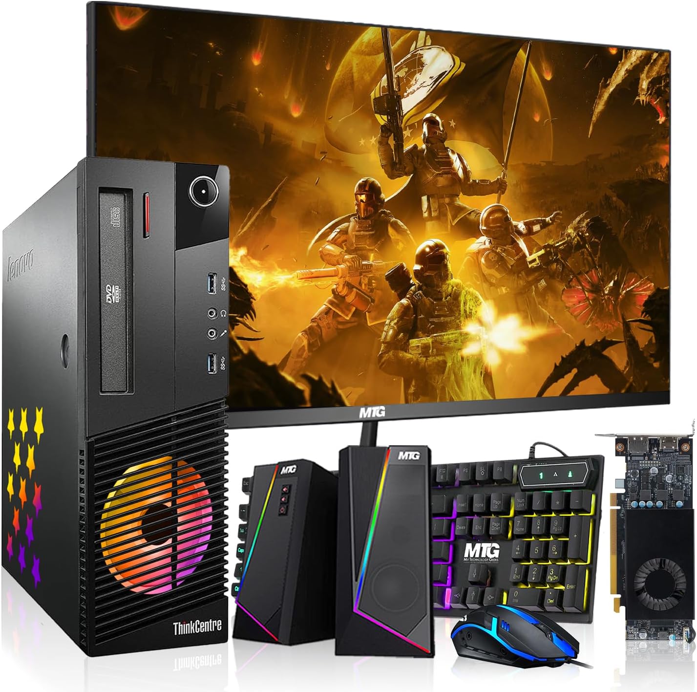Lenovo ThinkCentre i7 Gaming PC Bundle - RX 550 (Renewed)