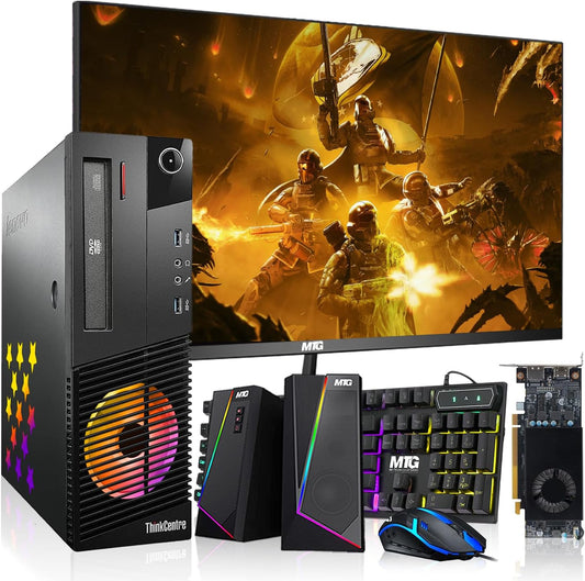 Lenovo ThinkCentre i7 Gaming PC Bundle - RX 550 (Renewed)