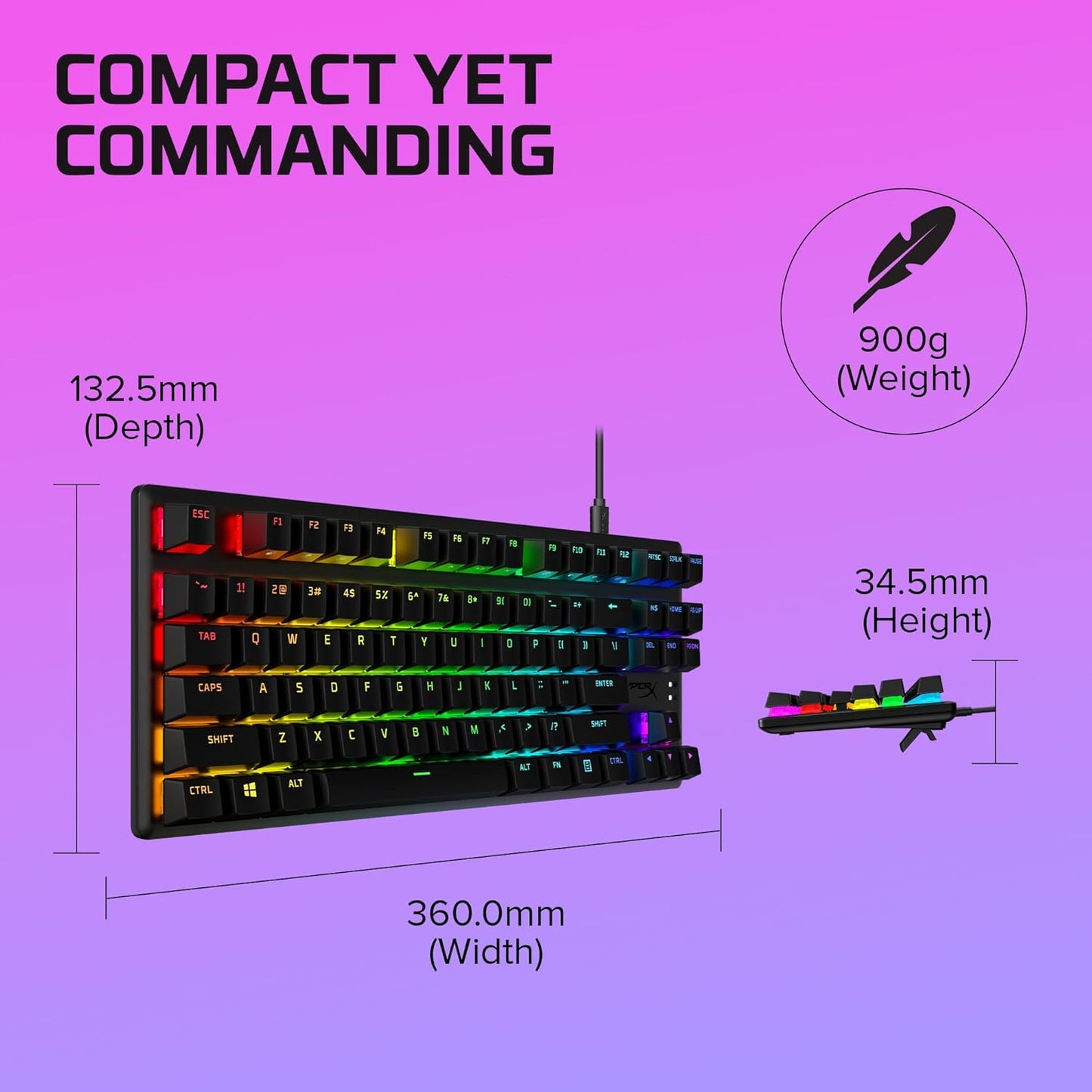 HyperX 639N8AA Alloy Origins Core TKL Mechanical Keyboard