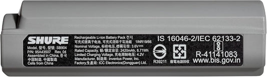 Shure SB904 GLX-D+ Dual Band Rechargeable Battery
