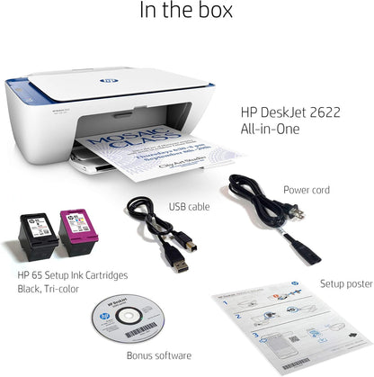 HP 2622-V1N07A DeskJet Wireless All-in-One Printer Renewed