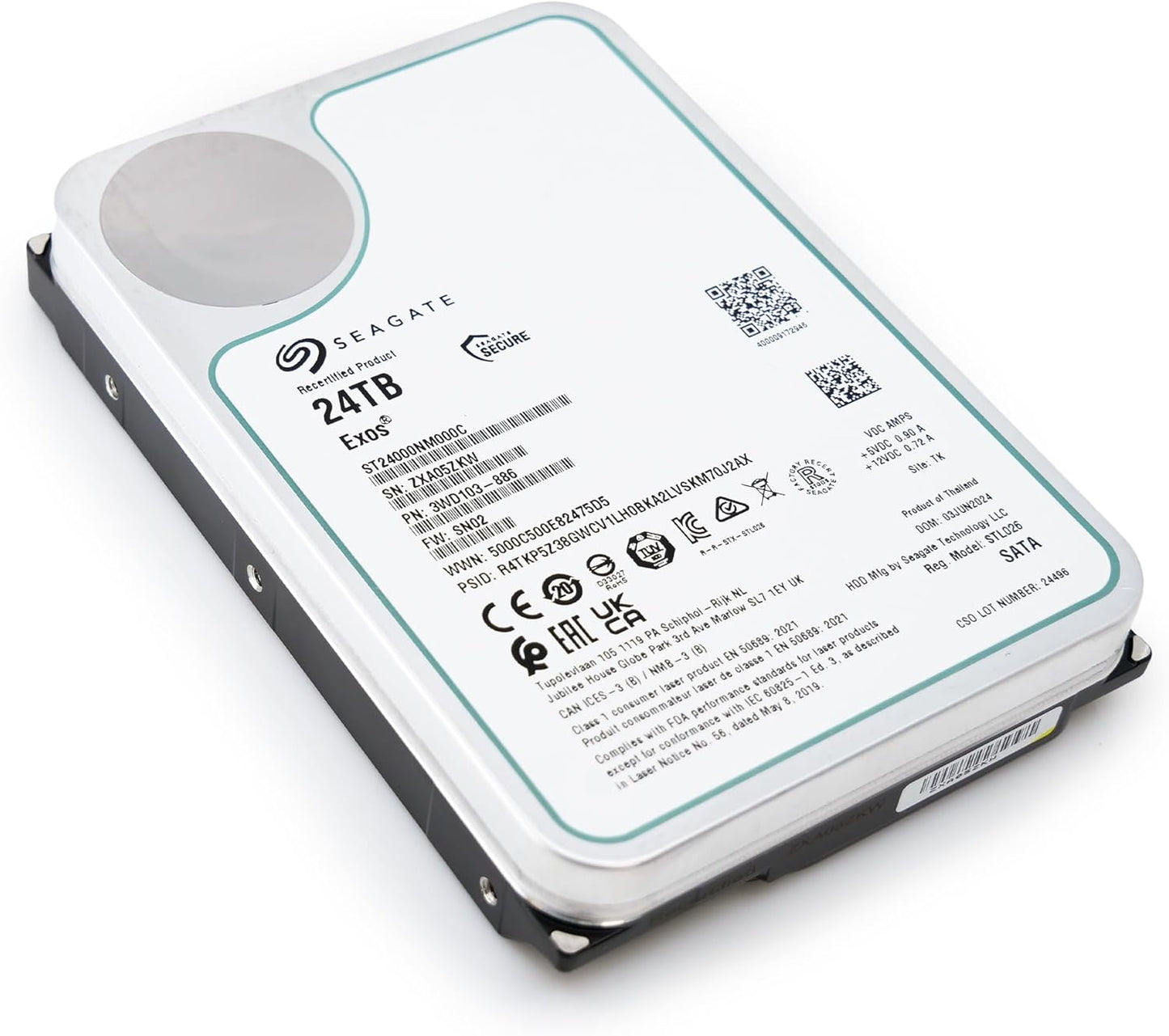 Seagate Exos ST24000NM000C 24TB 7.2K SATA Enterprise HDD