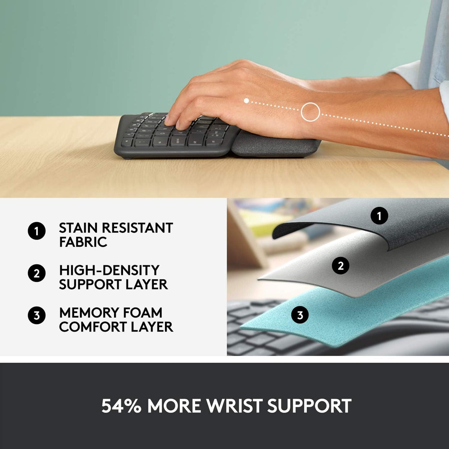 Logitech 920-010175 Ergo K860 Wireless Ergonomic Keyboard