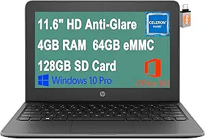 HP Stream 11 Pro G5 11.6" Celeron Laptop Bundle