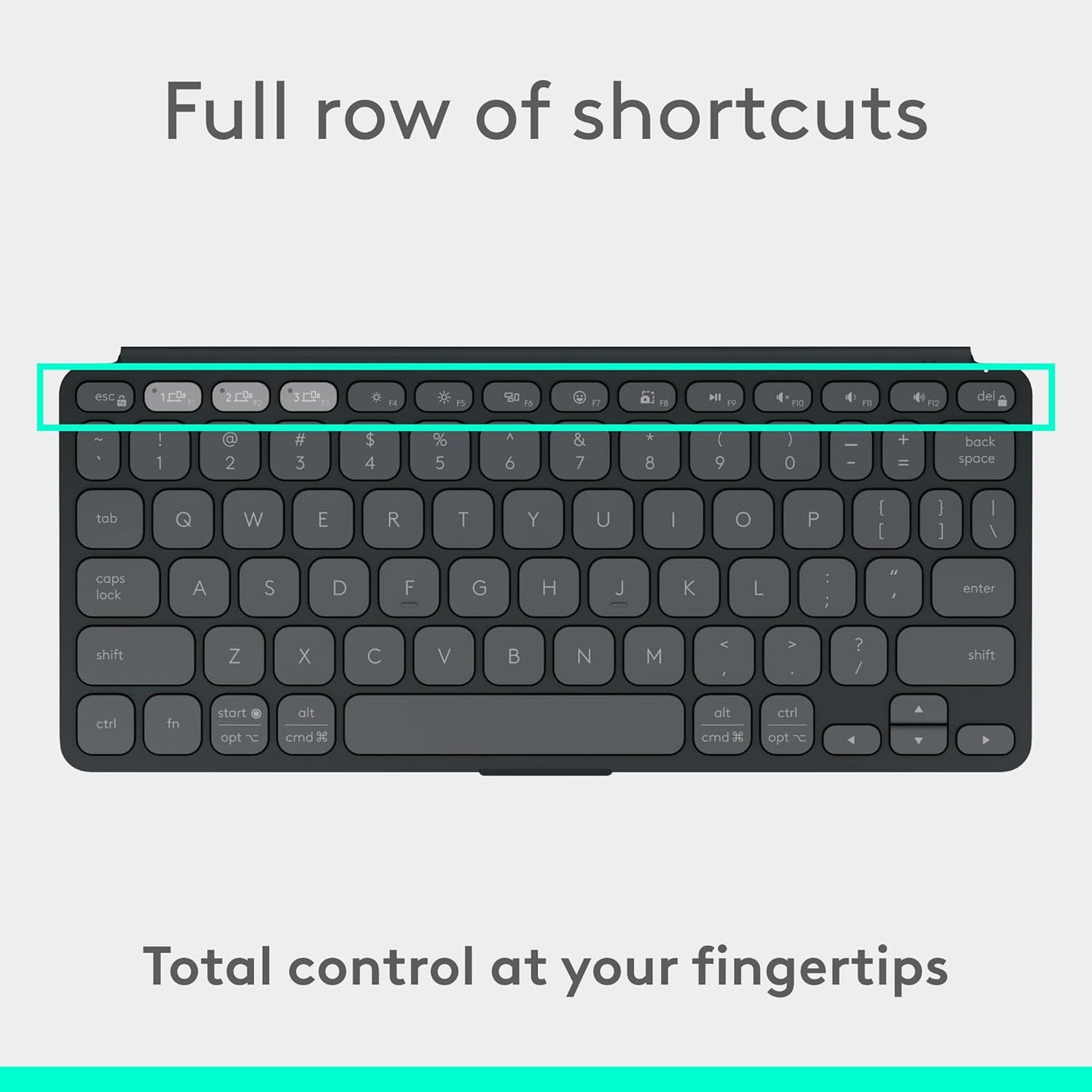 Logitech 920-012867 Keys-to-GO 2 Portable Bluetooth Keyboard Graphite