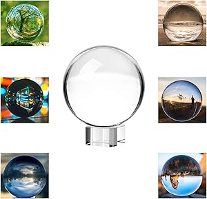 Neewer 99086785 80mm Crystal Ball with Stand - Feng Shui