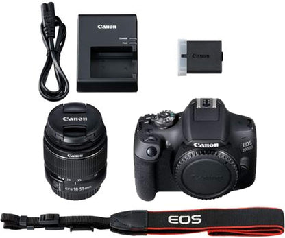 Canon 2000D Rebel T7 DSLR Two Lens Bundle