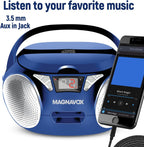 Magnavox 813164 Portable CD Boombox AM/FM Radio Blue