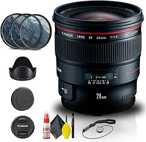 Canon 2750B002 EF 24mm f/1.4L II USM Lens Bundle