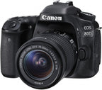 Canon EOS 80D DSLR Camera 18-55mm Lens Bundle
