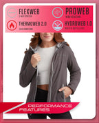 Spyder Jacket Women's Cozy Full Zip Hoodie Outdoor Winter Jackets