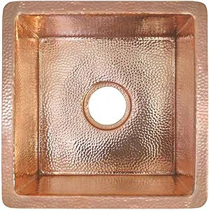 Misc Hammered Copper Undermount Bar Prep Sink, 15