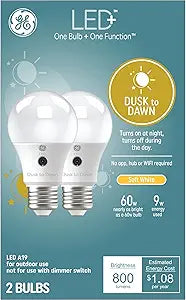 GE 93129137 LED+ Dusk to Dawn Light Bulb Daylight